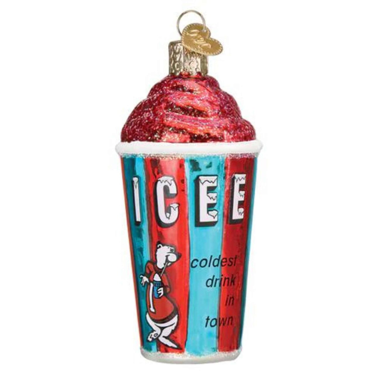 Old World Christmas 4.0 Inch Icee Christmas Tree Ornament , Ornament Frozen Drink